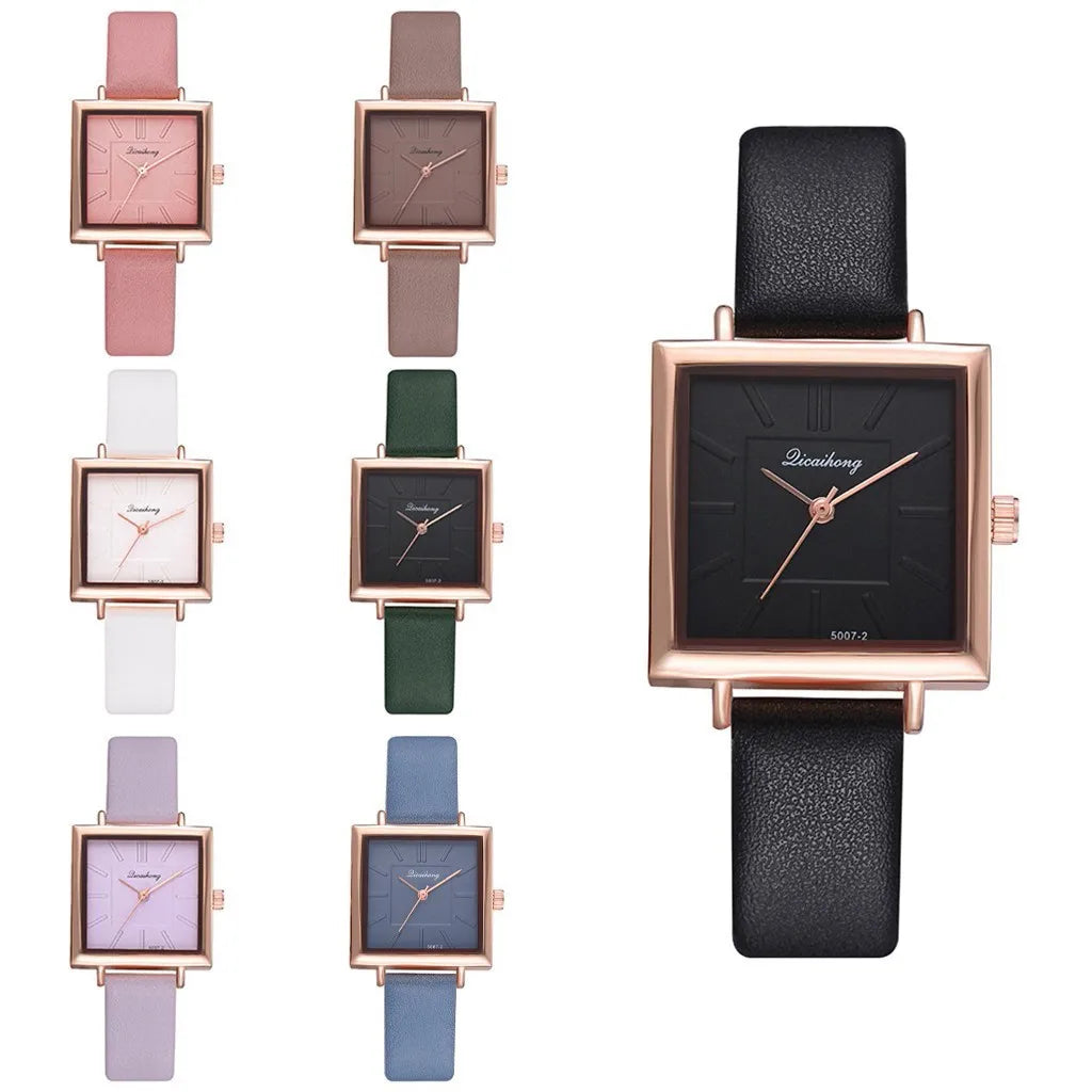 Women's Luxury Leather Digital Watch Casual
