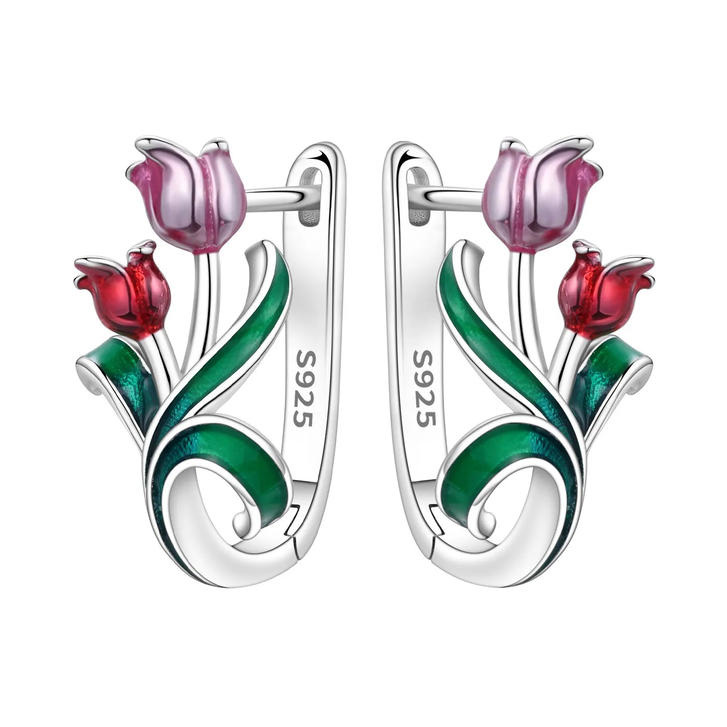 Women's S925 Silver Daisy Hoop Earrings