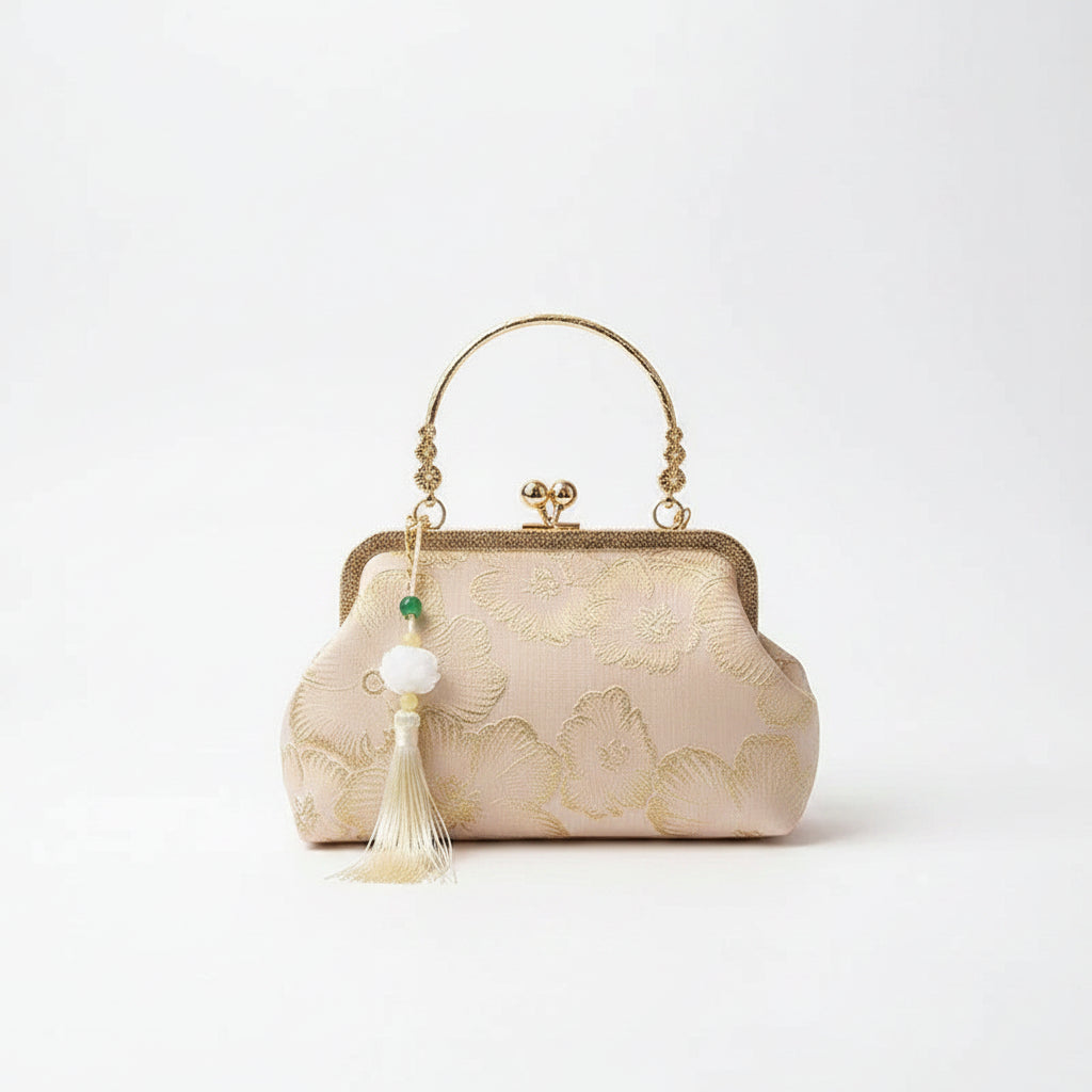 Embroidered Silk Shoulder Bag