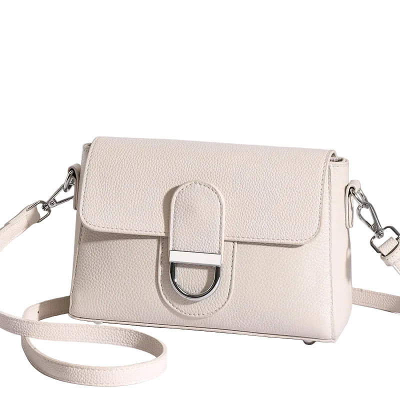Women's Cowhide Leather Small Flap Crossbody Bag