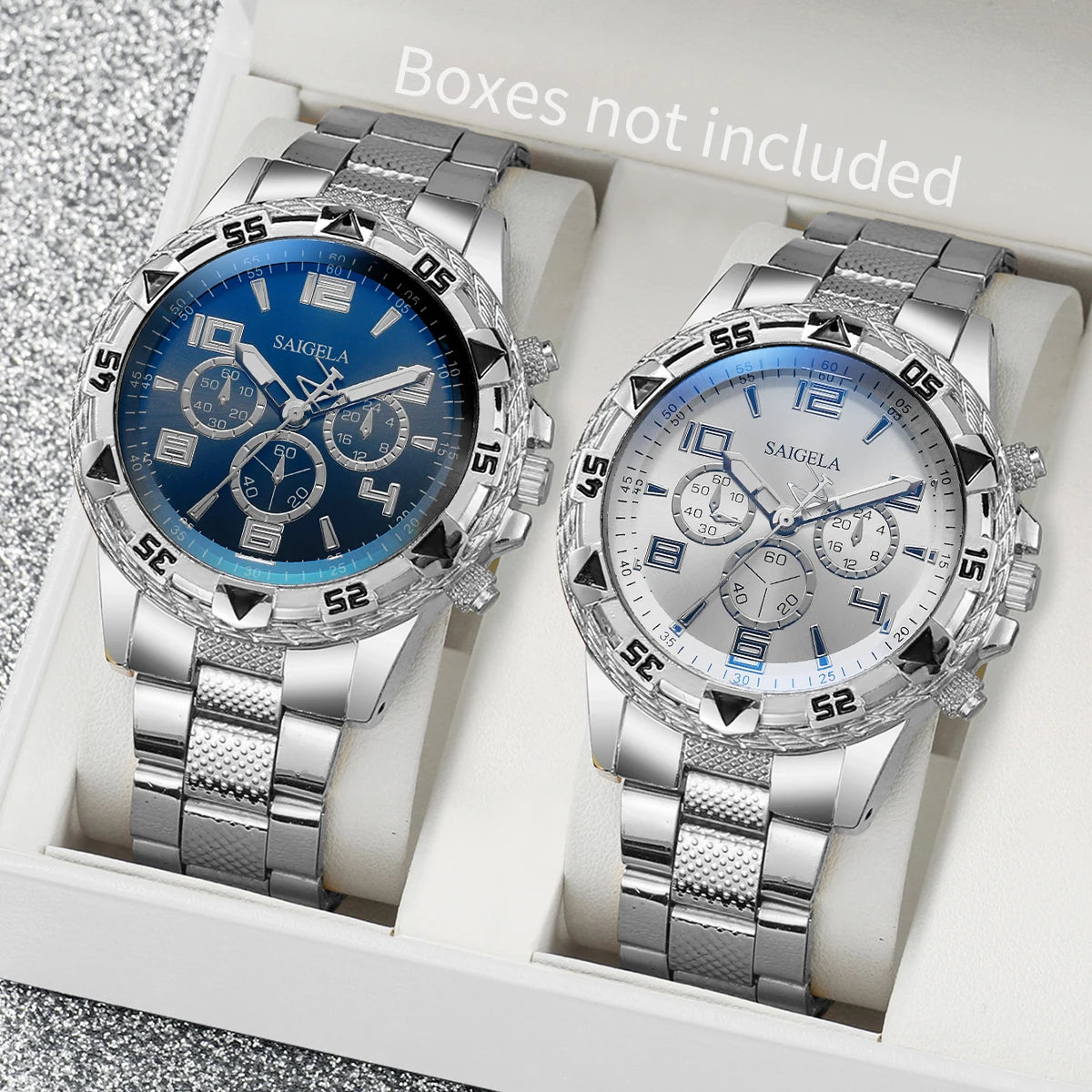 Men's Arabic Dial Quartz Watch Set