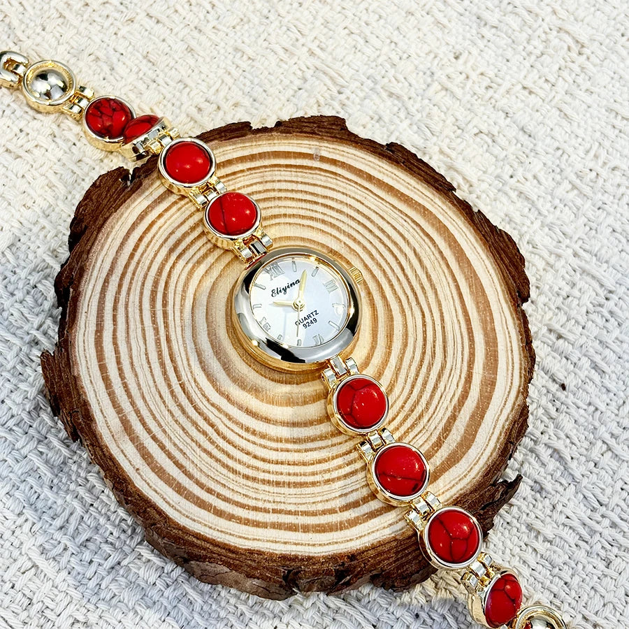 Women's Vintage Stone-Embellished Watch