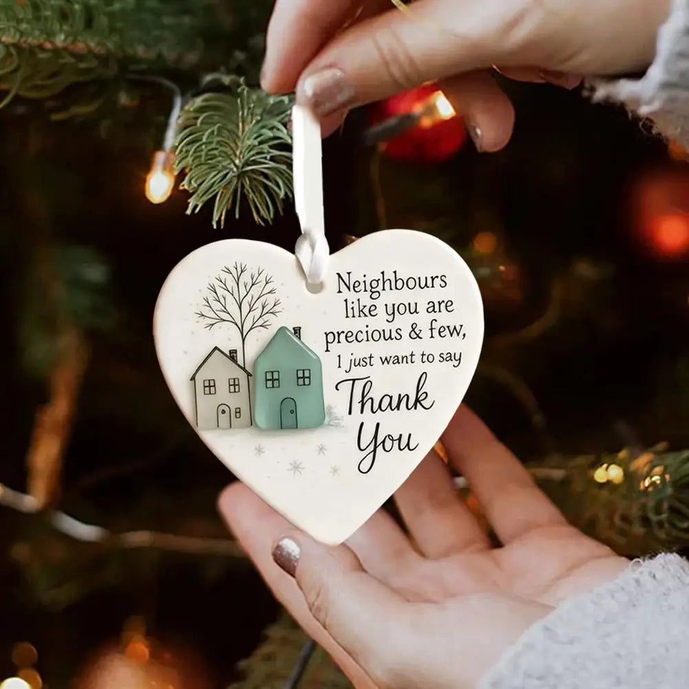 Thank You Neighbor Heart Acrylic Ornament