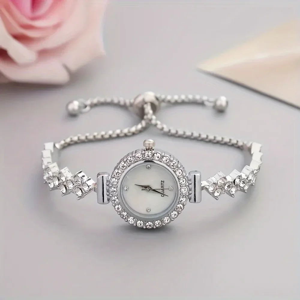 Gold Crystal Bracelet Watch