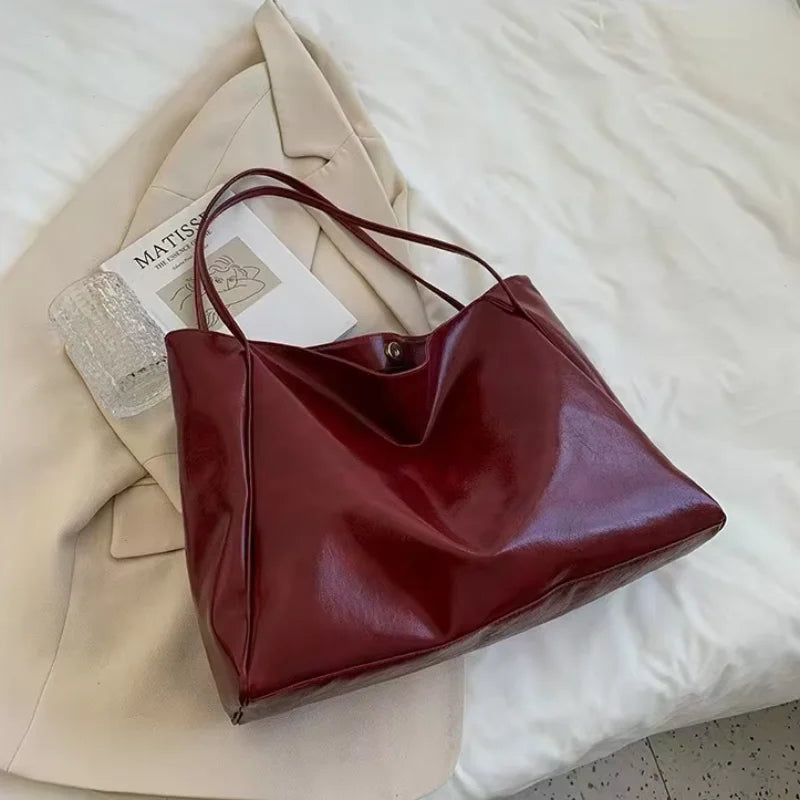 Soft PU Bucket Shoulder Bag