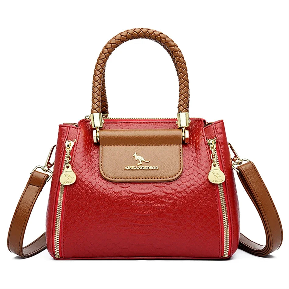 Women's Soft Leather Crossbody Messenger Bag