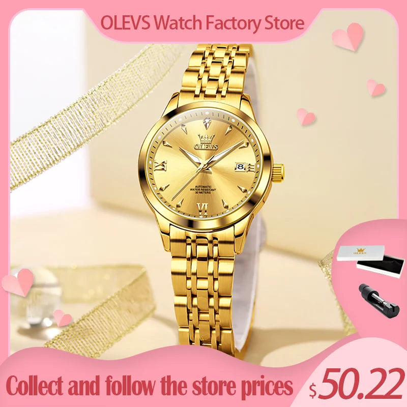 OLEVS Automatic Steel Ladies Watch