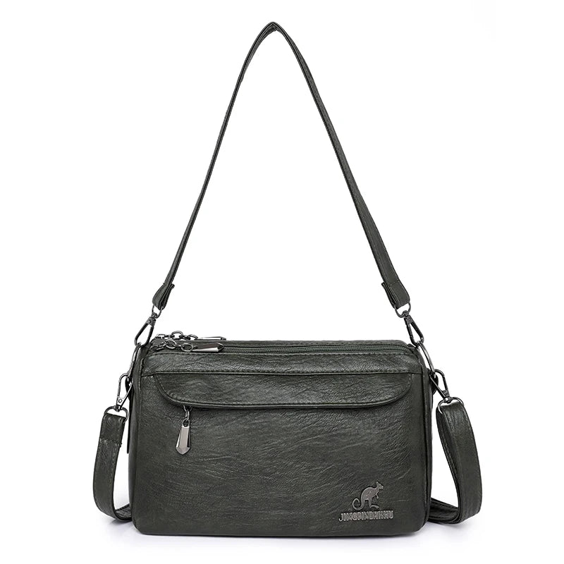 Vintage PU Crossbody Bag