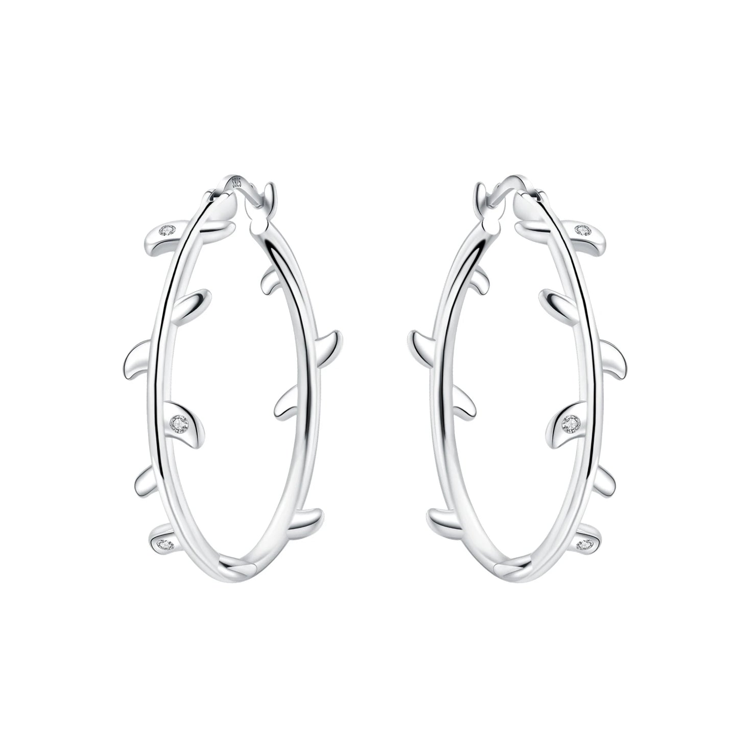 Women's S925 Silver Iris Hoop Earrings
