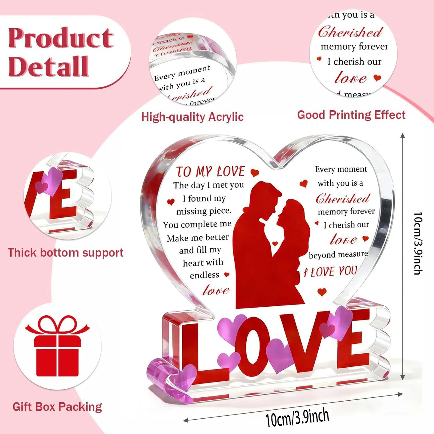 I Love You Heart Romantic Gift Valentine