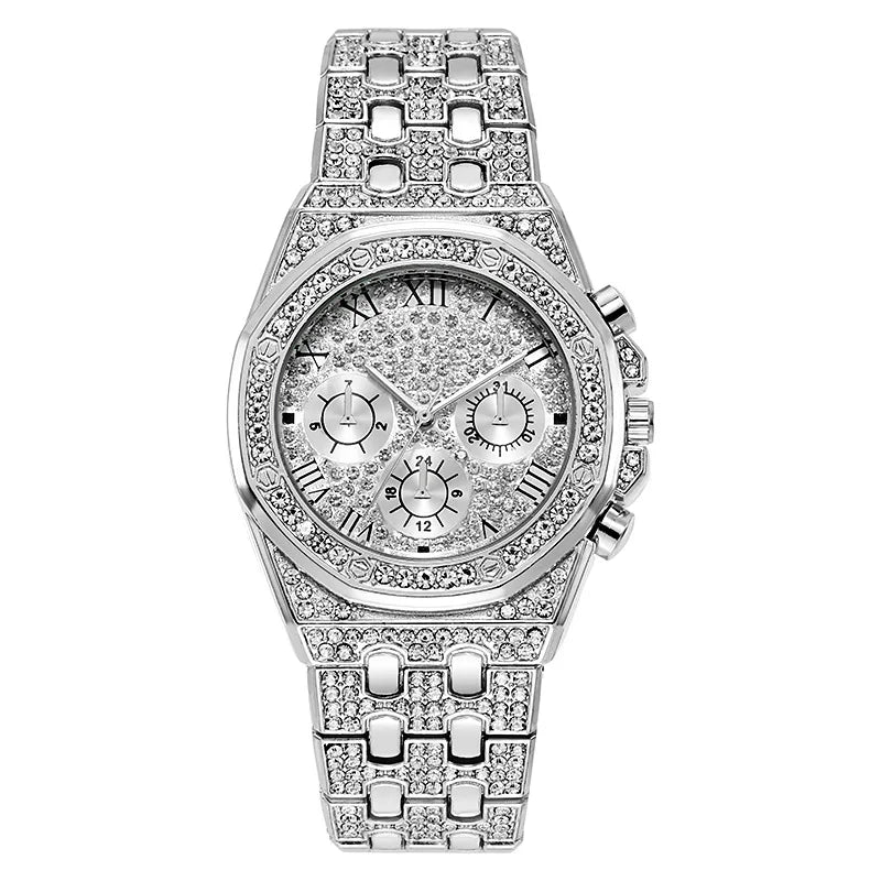 Crystal Gold Men Watch