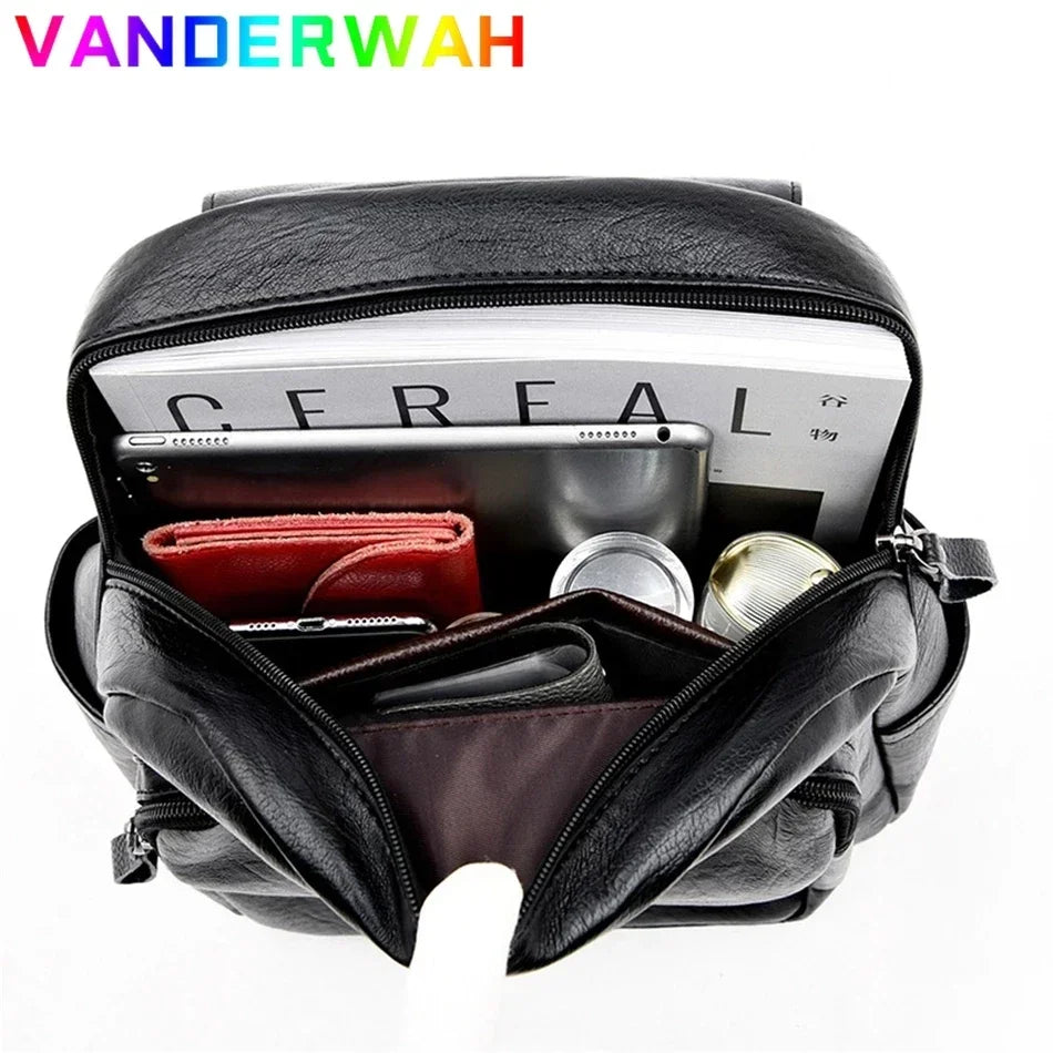 Soft Leather Women Backpack