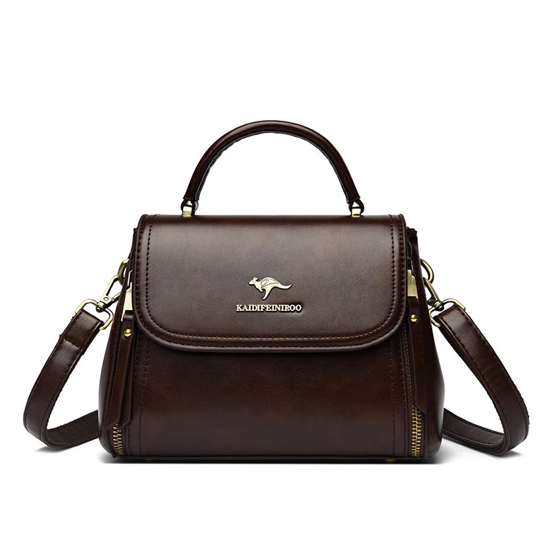 Vintage Leather Crossbody Bag