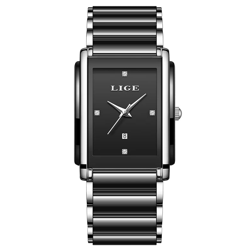 LIGE Women's Ceramic Strap Quartz Watch