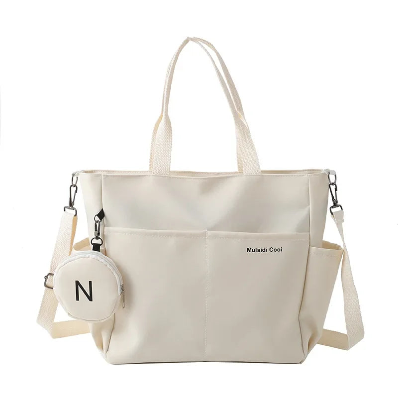 Canvas Crossbody Tote Bag
