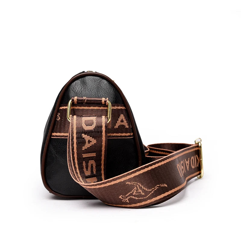 Soft Leather Print Shoulder & Crossbody Bag