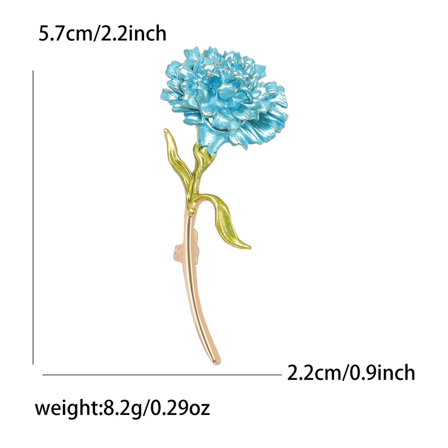 Carnation Enamel Brooch Mother's Day Pin