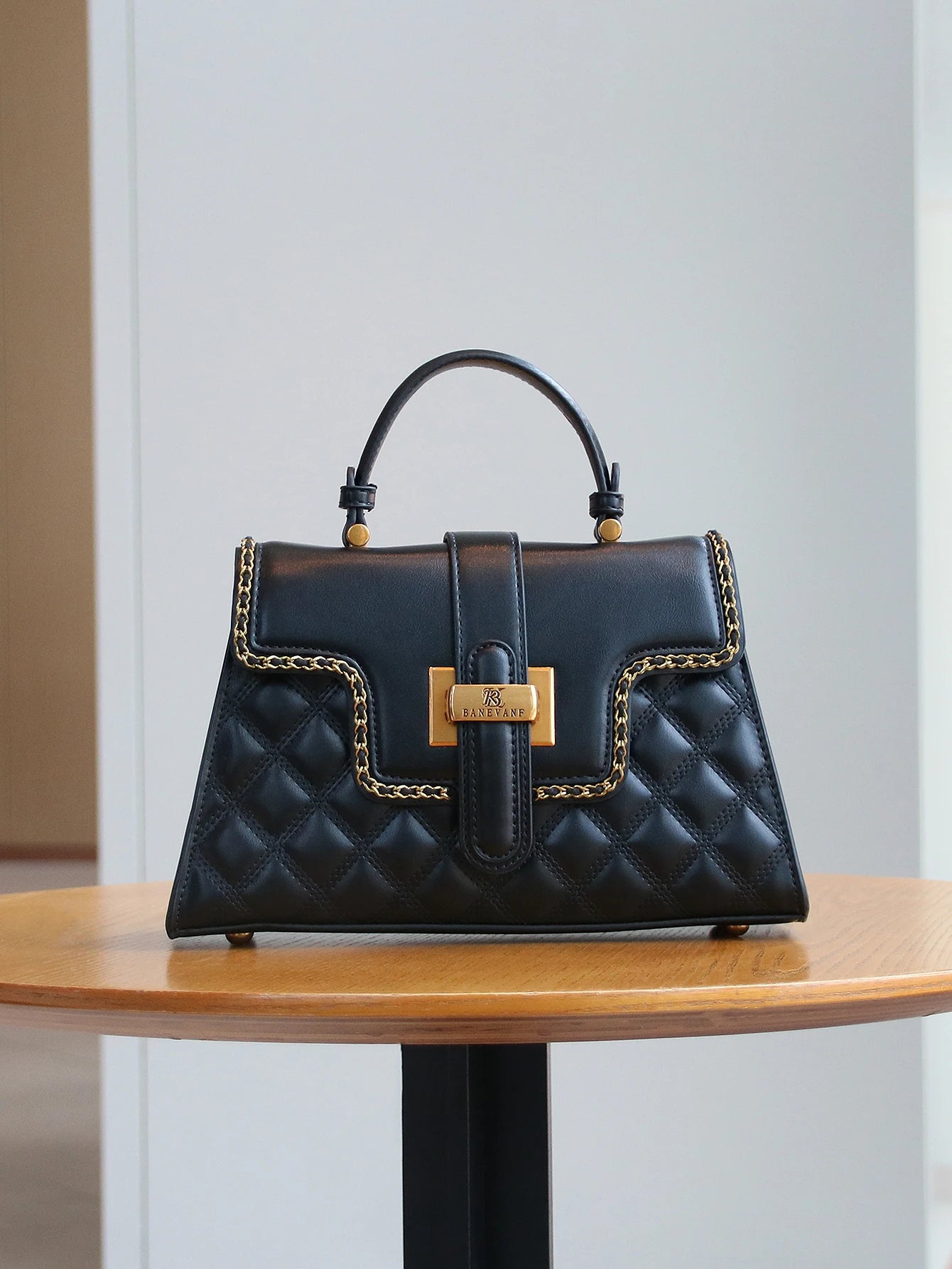 Rhombic Embroidery Handbag