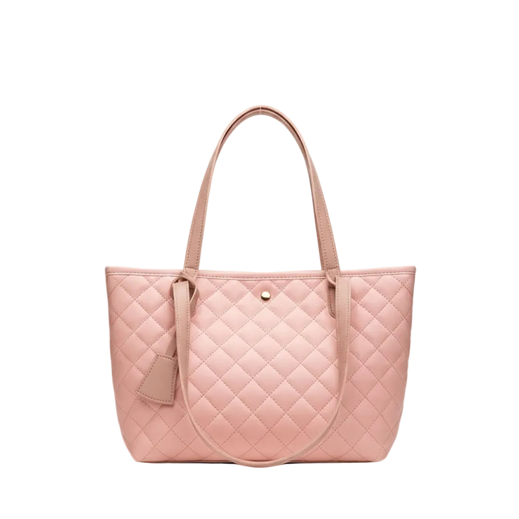 Embroidered Faux Leather Tote Bag