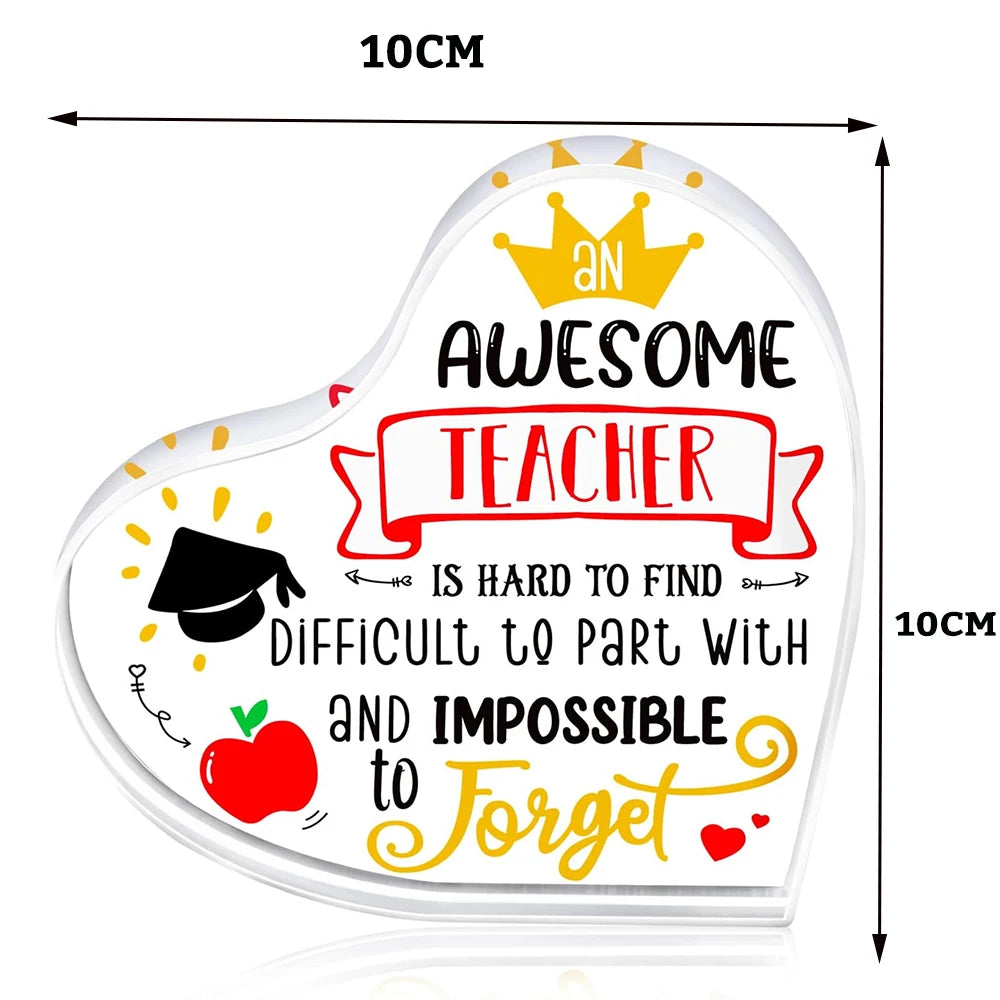 Teacher Thank You Plaque Classroom Decor
