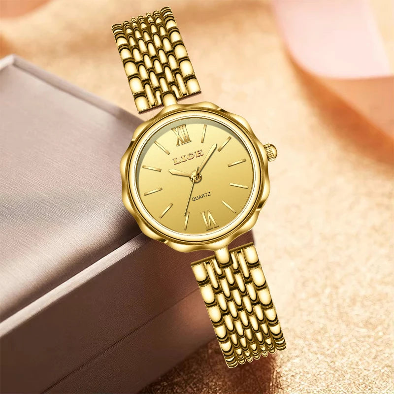 LIGE Small Dial Steel Ladies Watch