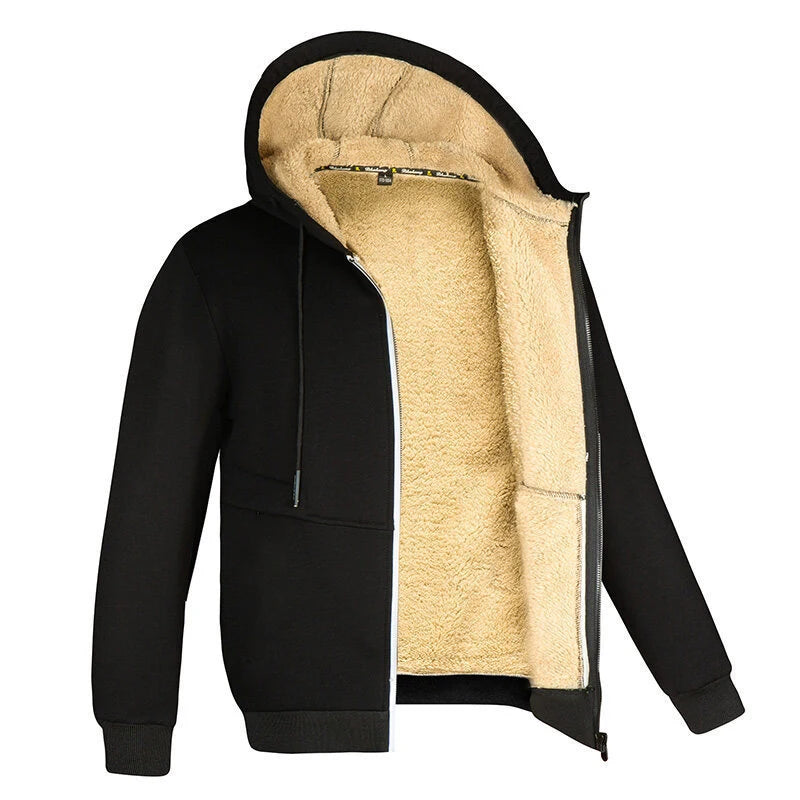 Lambswool Fleece Hooded Jacket
