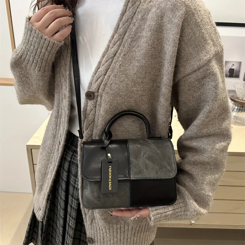 Geometric Snap Closure Tote