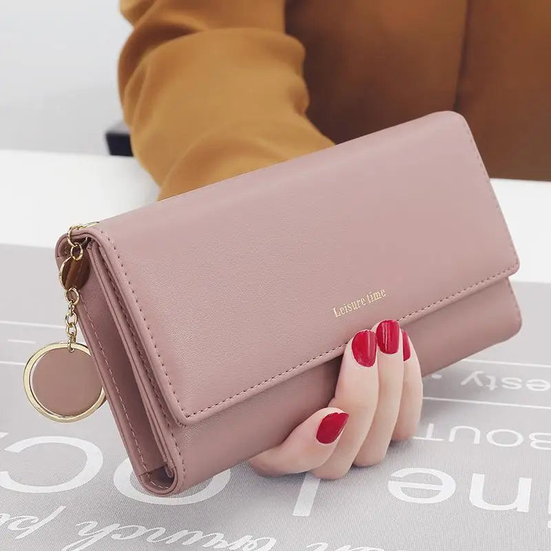 Leather Tri-Fold Women Wallet