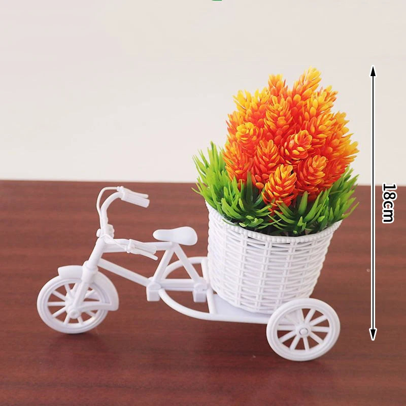 Tricycle Flower Basket Home Garden Decor