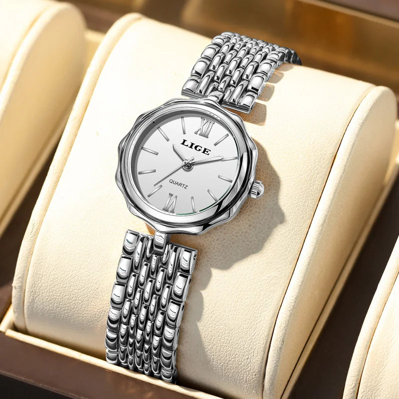 LIGE Gold Waterproof Ladies Watch