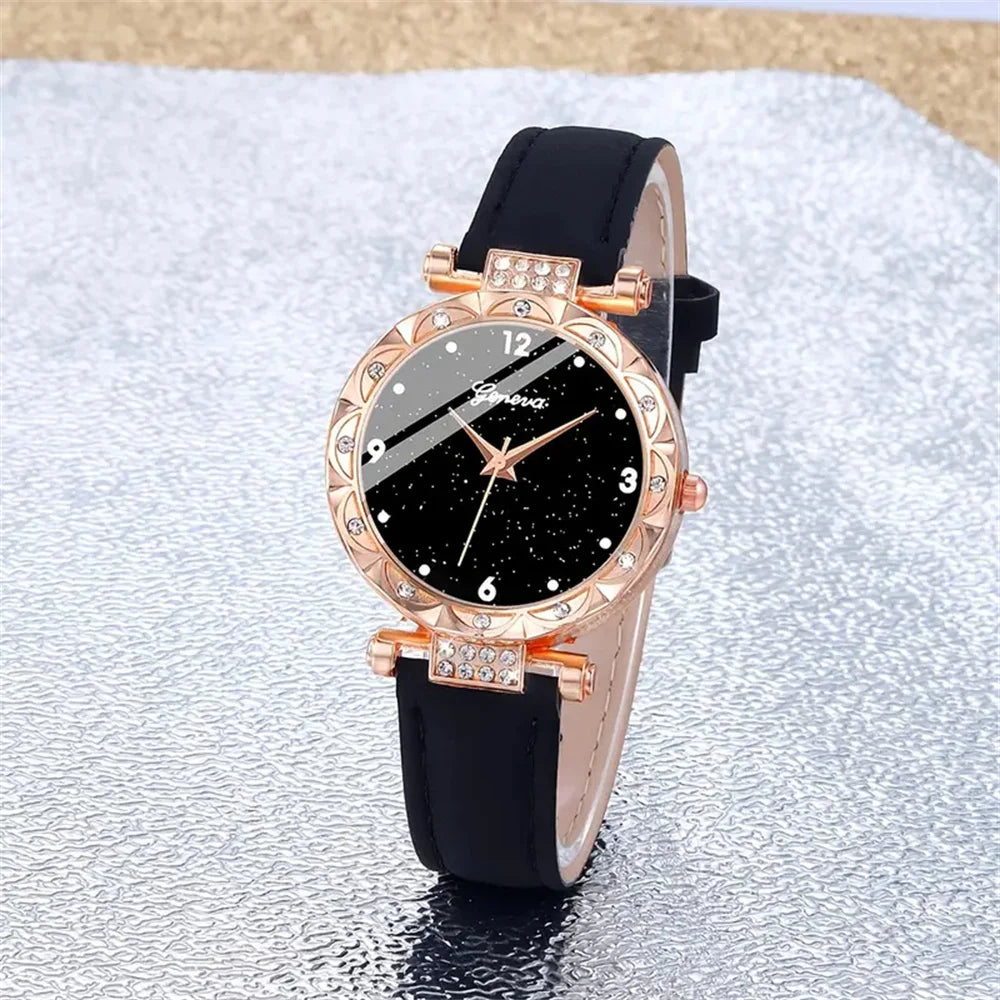 5-Piece Rhinestone Watch Set