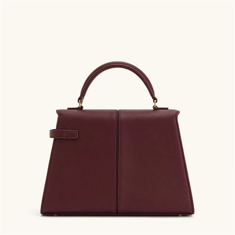 Women's Large Square Crossbody Bag Burgundy