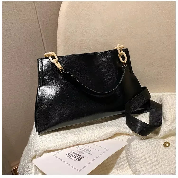 Women's Soft Leather Large Underarm Bag