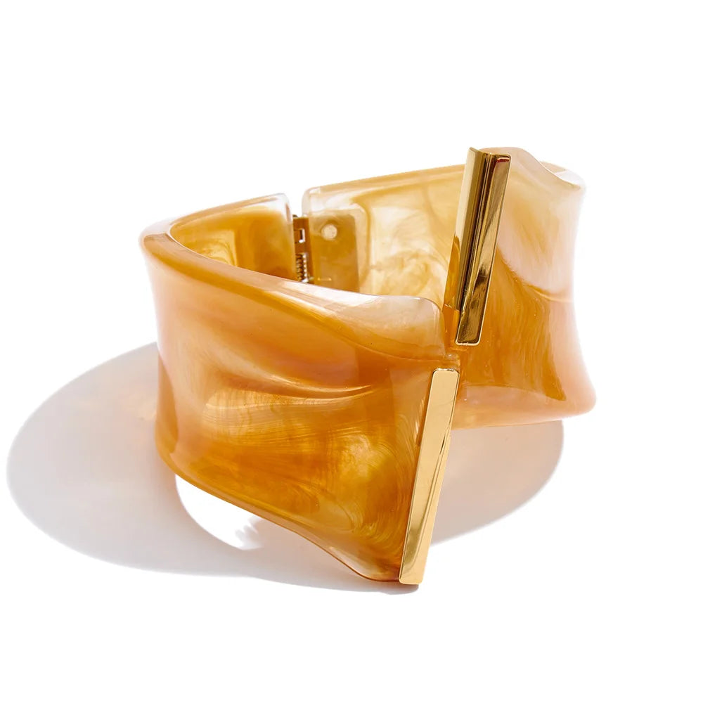 Acrylic Wide Bangle Bracelet