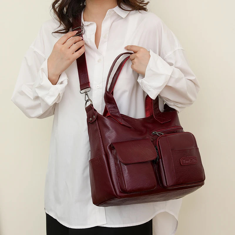 Retro Leather Crossbody Bag