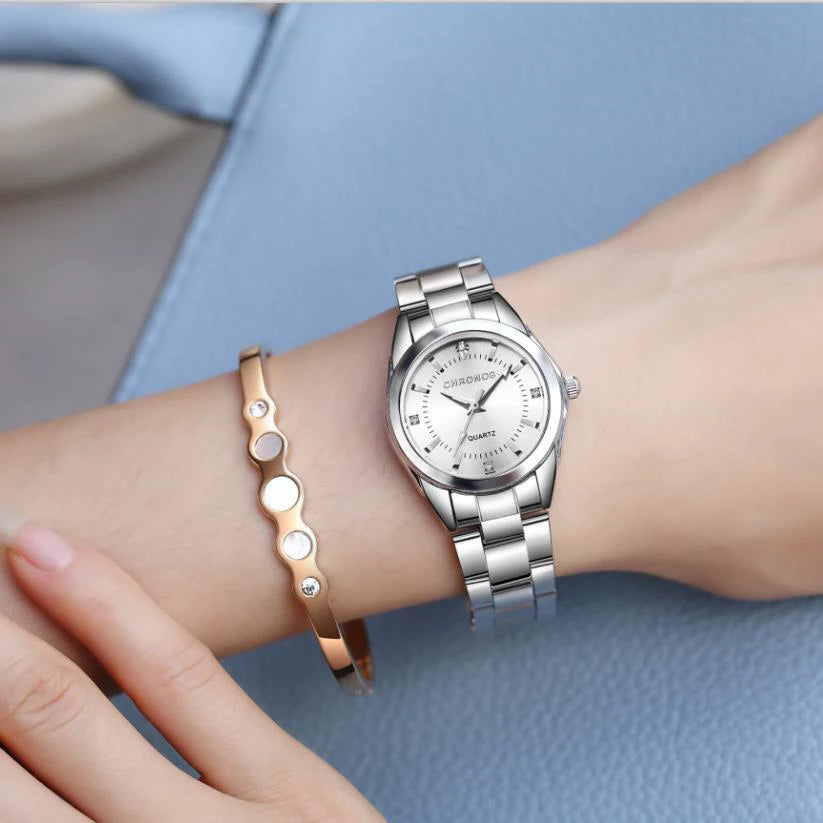 CHRONOS Steel Quartz Ladies Watch