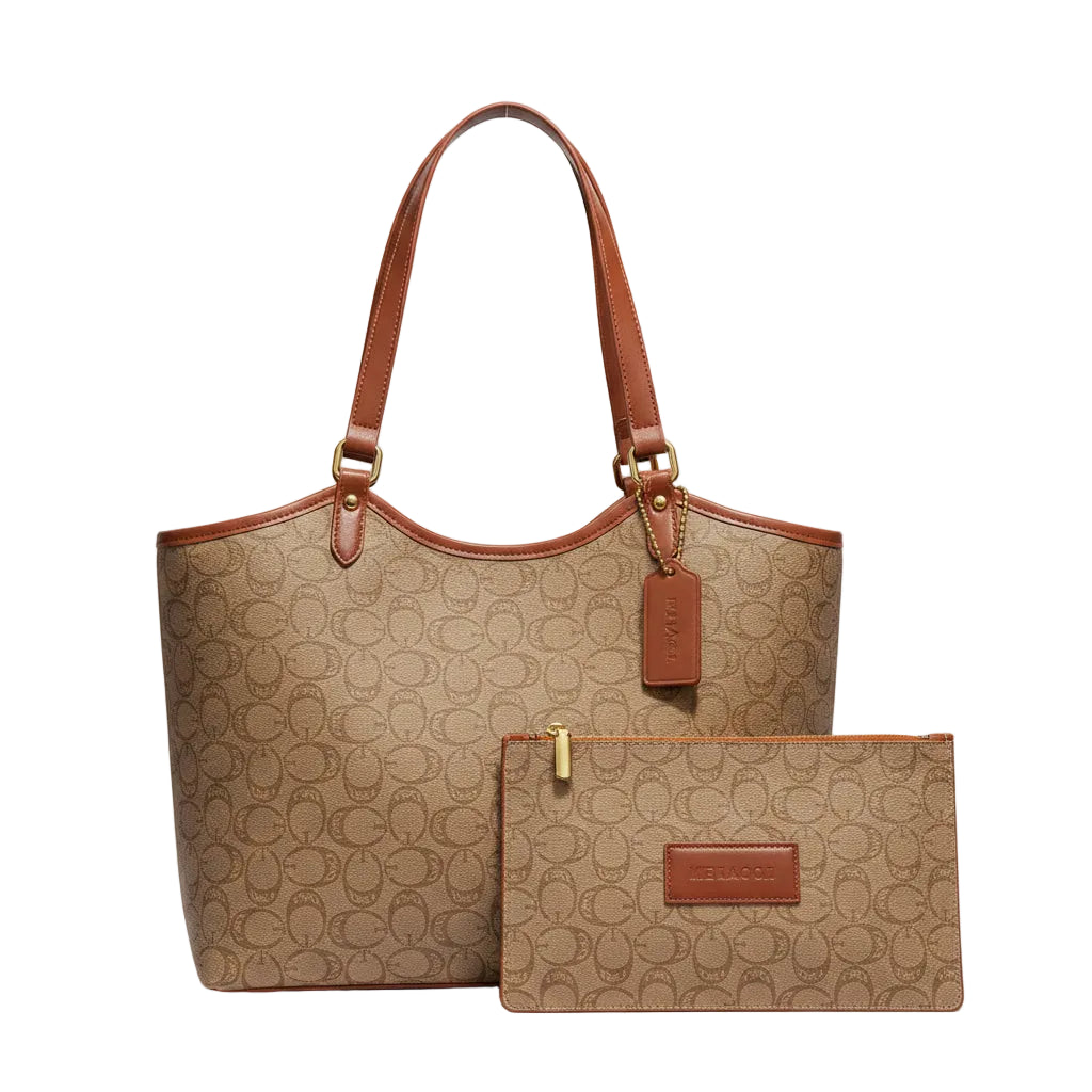 Geometric Pattern Shoulder Tote Bag