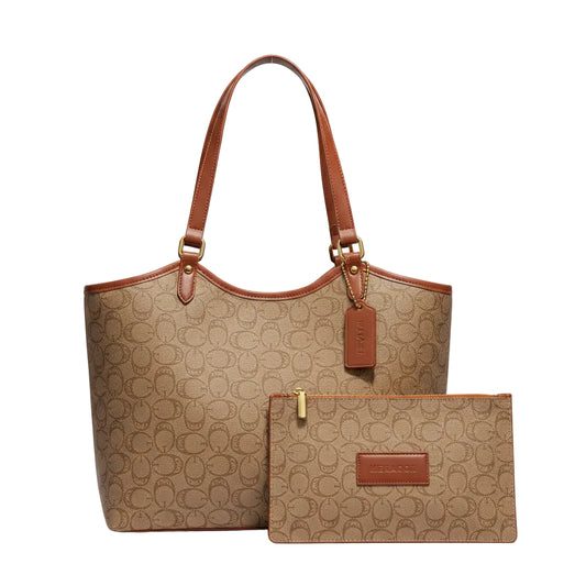 Geometric Pattern Shoulder Tote Bag