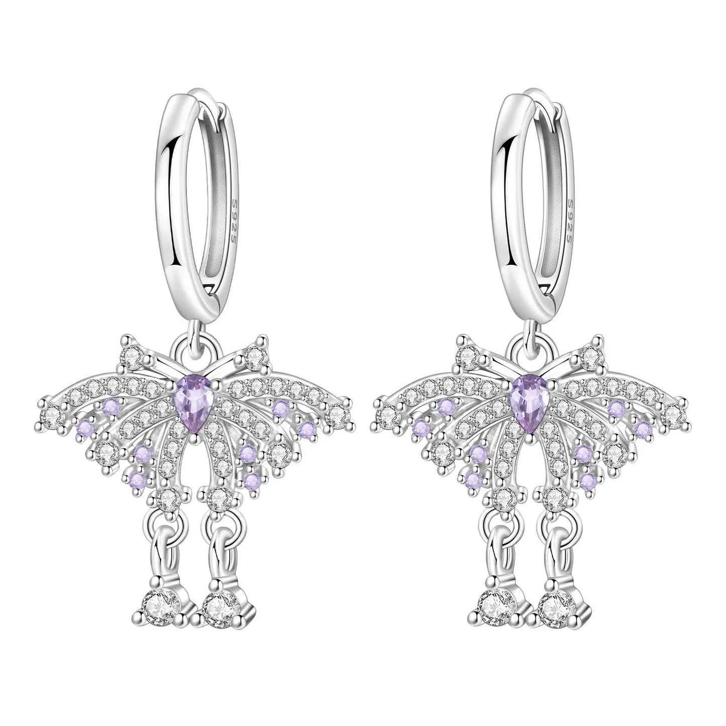 Women's S925 Silver Daisy Hoop Earrings