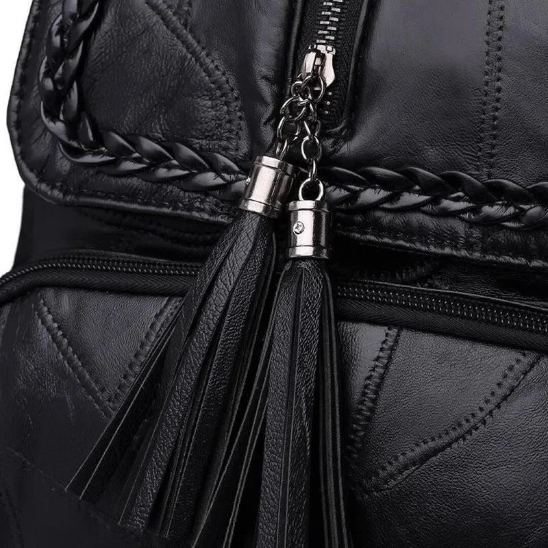 Leather Fashion Women Backpack