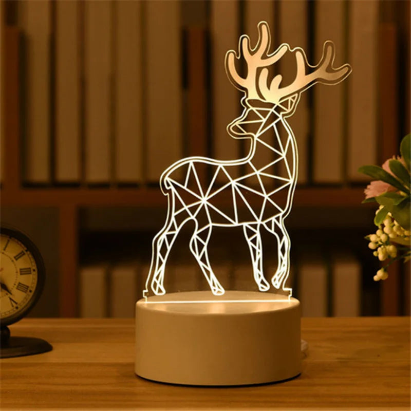 Personalized 3D LED Night Light USB Decor