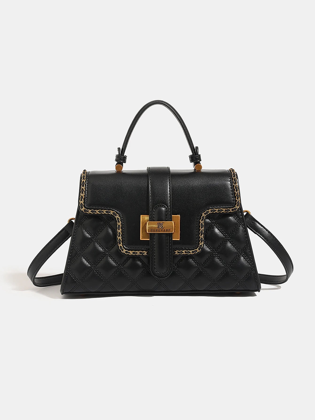 Rhombic Embroidery Handbag