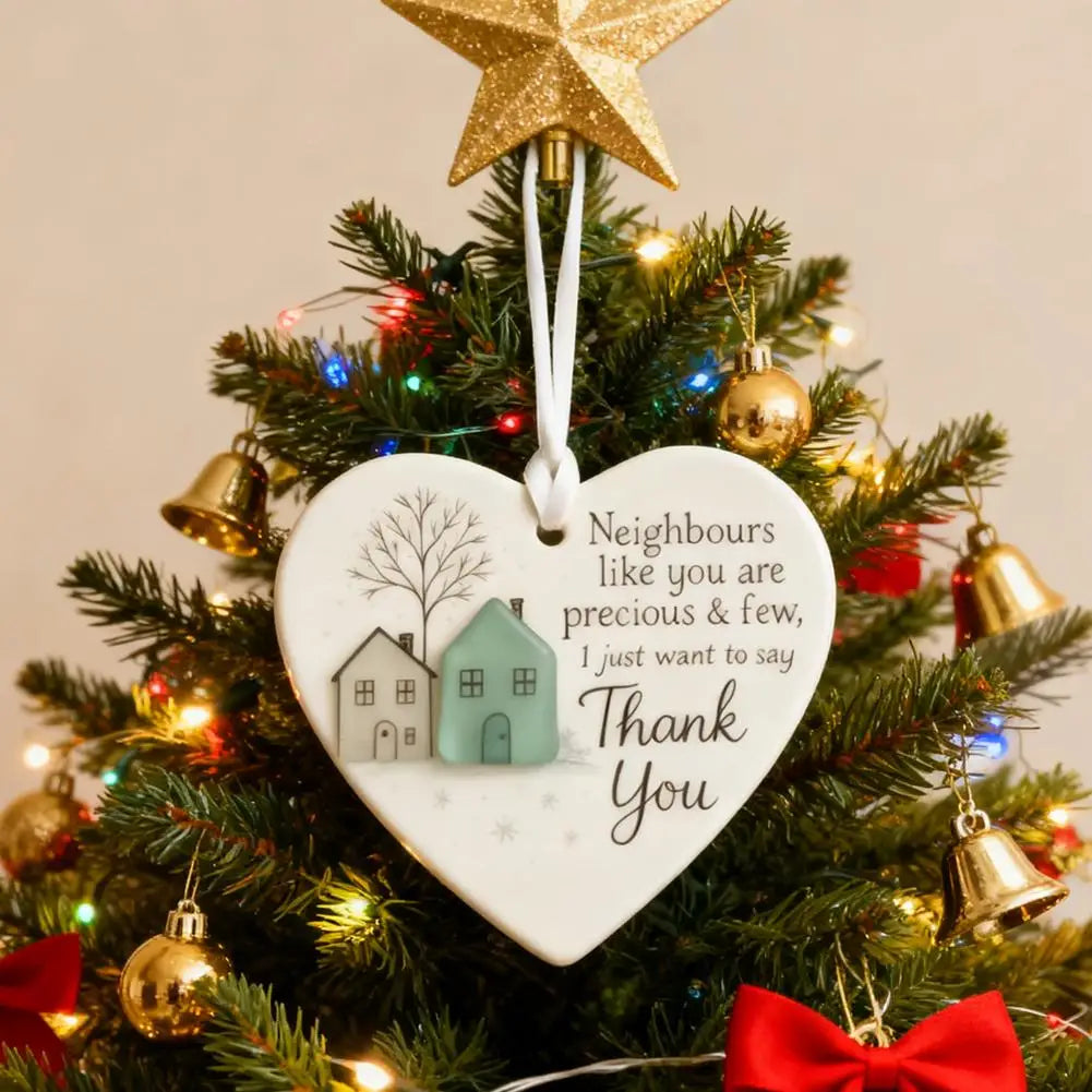 Thank You Neighbor Heart Acrylic Ornament
