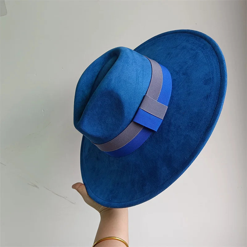 Women's Wide Brim Fedora Hat Retro Style