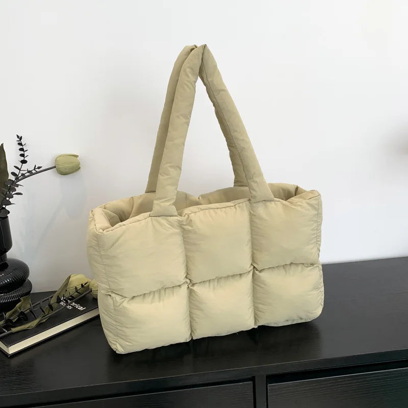 Quilted Plaid Shoulder Bag