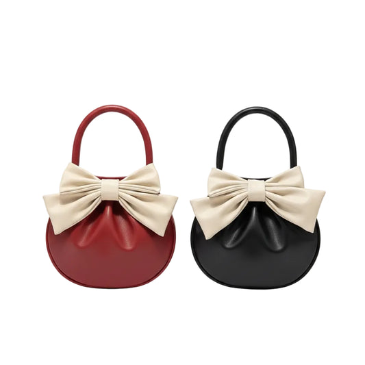 Bow Solid Compact Women Handbag
