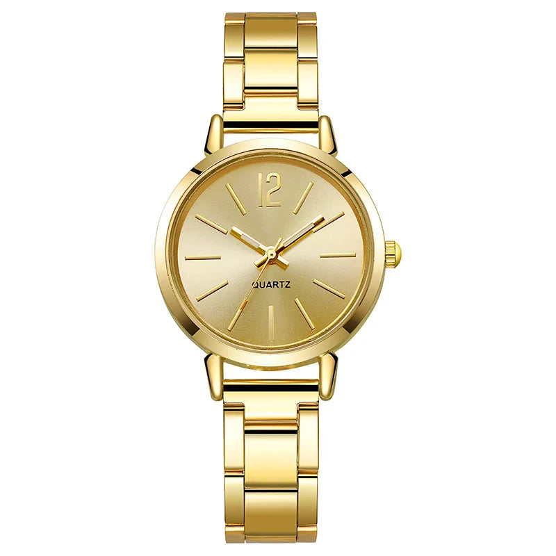 Gold Quartz Women Watch