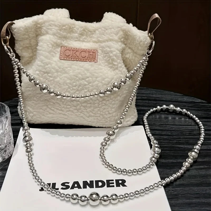 Silver Bead Phone Bag Pendant