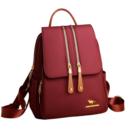 Women's Vintage Leather Backpack Large Capacity