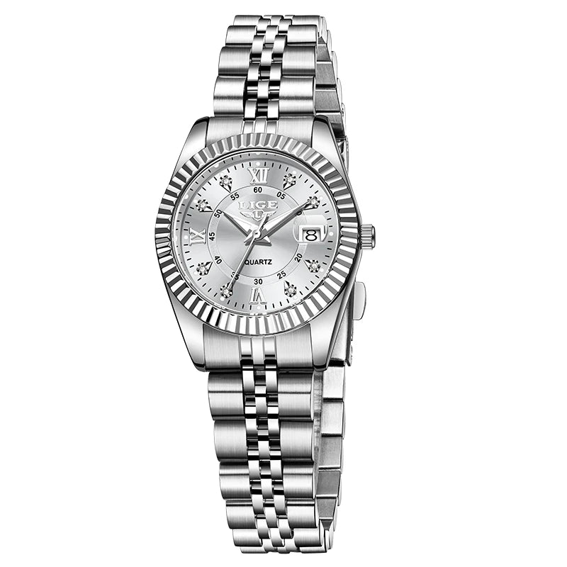 LIGE Waterproof Calendar Ladies Watch